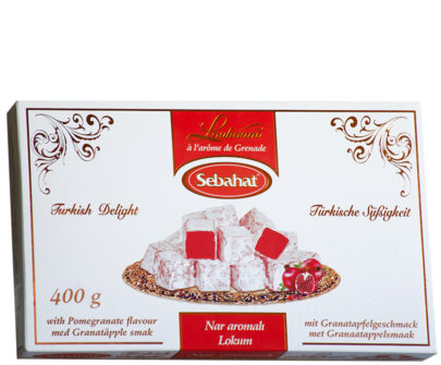 Türkische Süßigkeit mit Granatapfelgeschmack