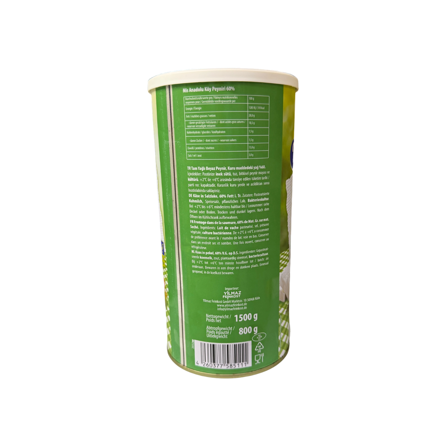 Weißkäse in Salzlake 60% – Bild 2